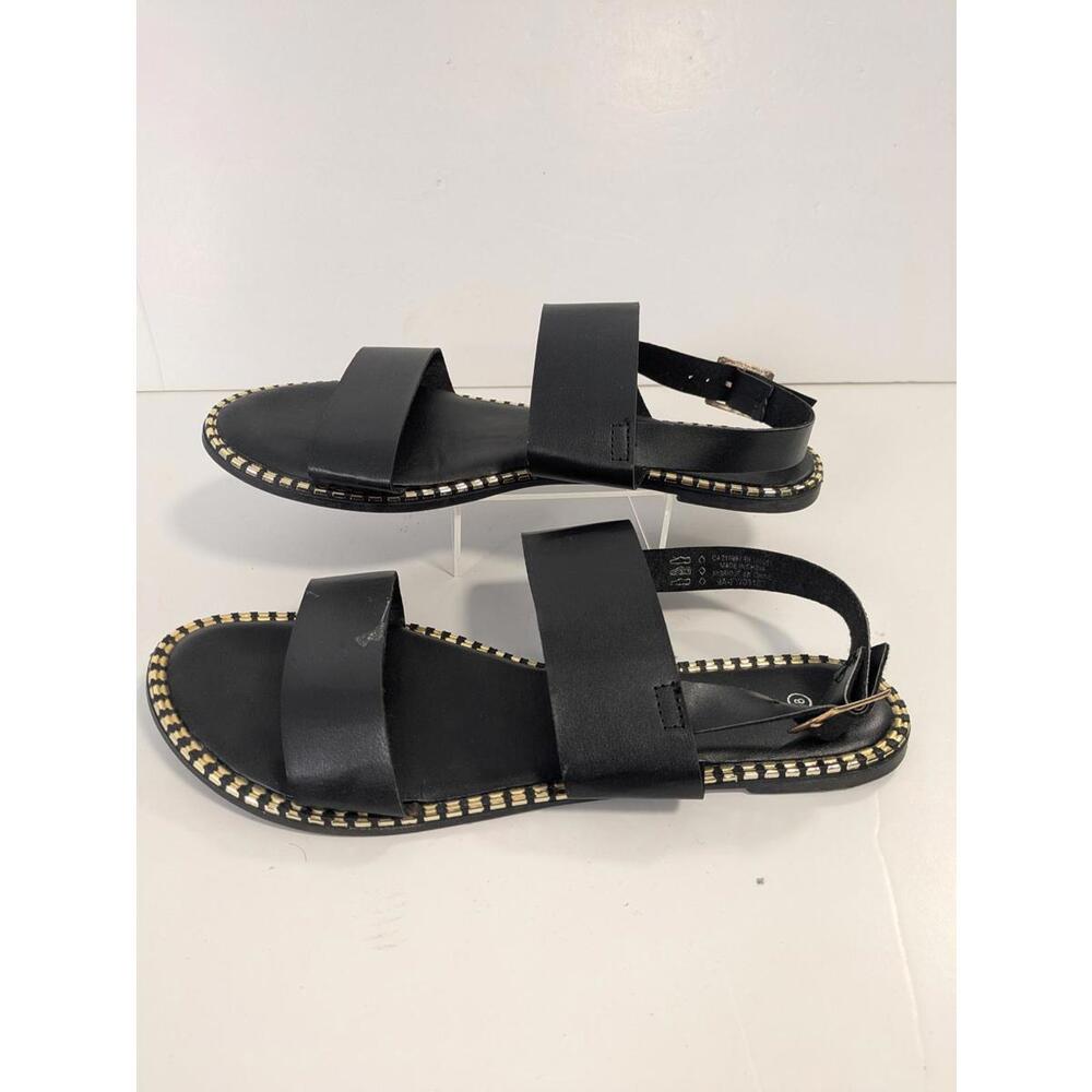 Ardene Women's Black Flat Sandals Size 8